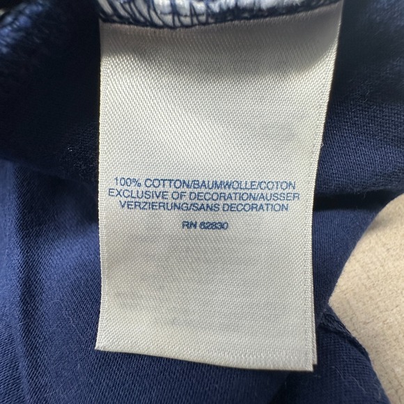 Lands' End Women 1X (16w-18w)Navy Blue Sleeveless Cotton Embroidered Shift Dress - Picture 4 of 6